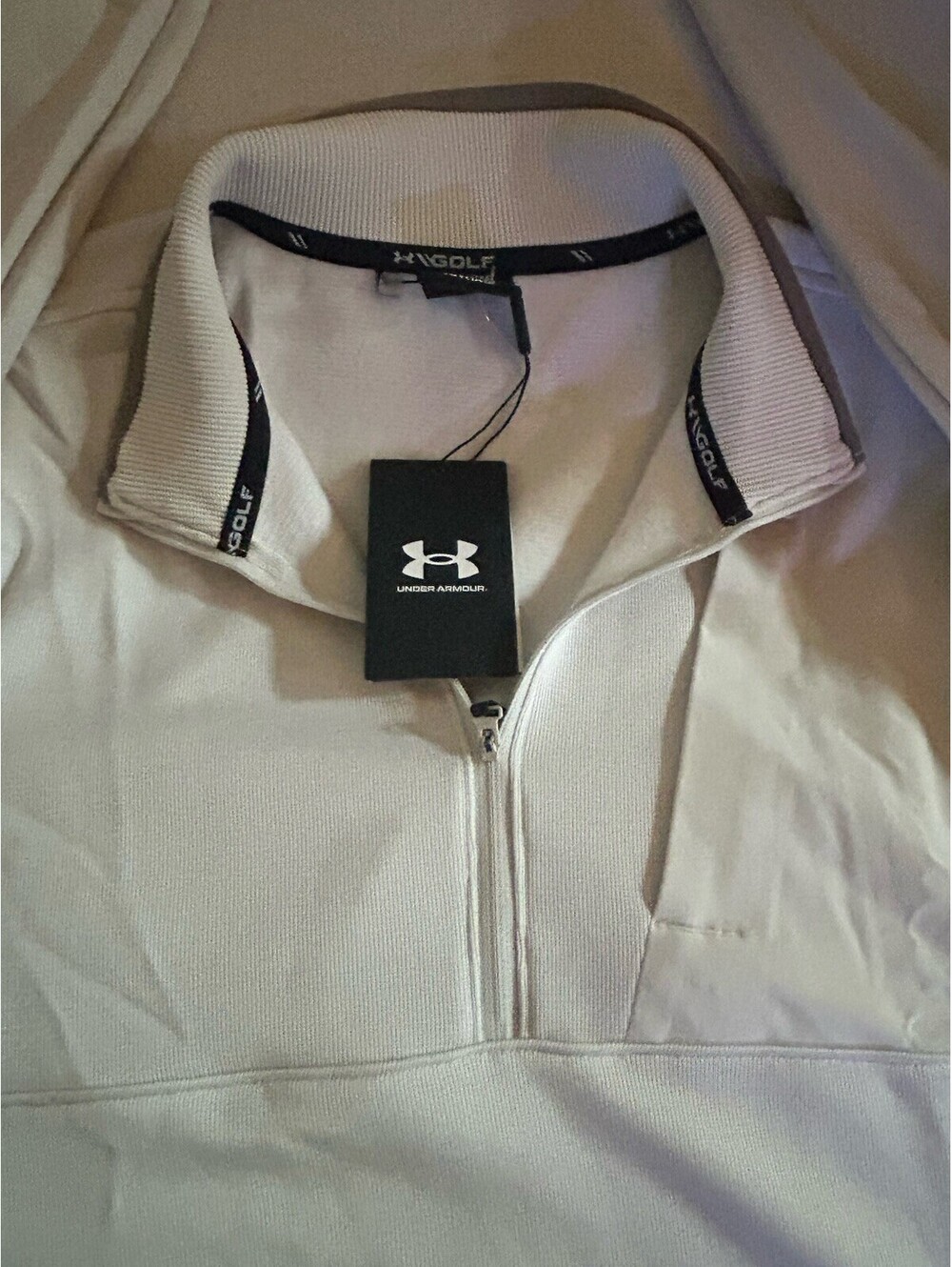 Under Armour Storm Golf 1/4 Zip Pullover Mens  Fleece Light Gray  Size L - New